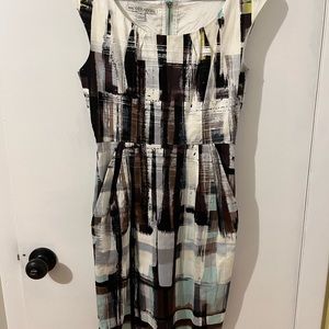 maggy london geomtric sheath dress size 6